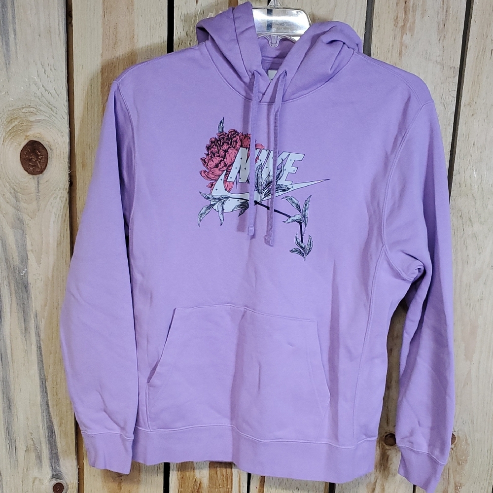 Nike Womens Purple Rose And Thorn Hoodie Size M NWOT